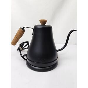 Bodum 27oz Melior Goose Neck Electric Water Kettle Matte Black: Stainless Steel